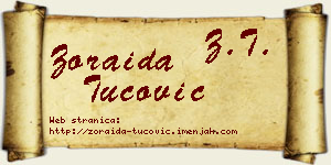 Zoraida Tucović vizit kartica
